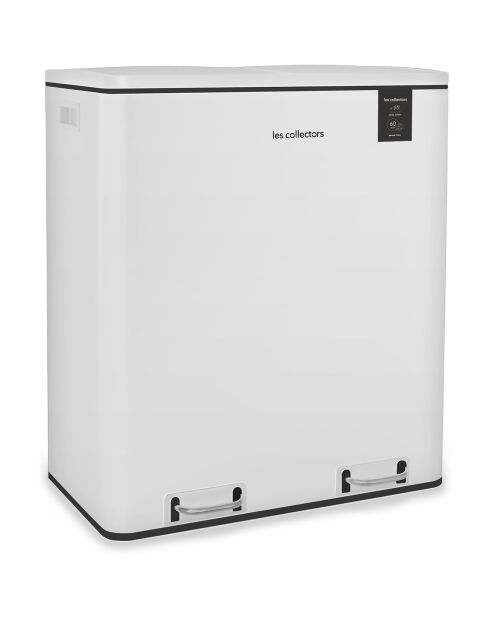 Poubelle de tri blanche - 2x30L