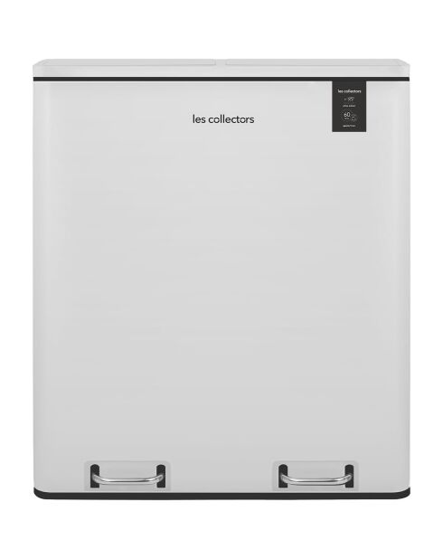 Poubelle de tri blanche - 2x30L