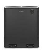 Poubelle de tri gris foncé - 2x30L