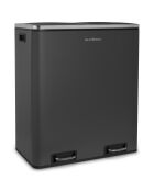 Poubelle de tri gris foncé - 2x30L