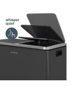 Poubelle de tri gris foncé - 2x30L