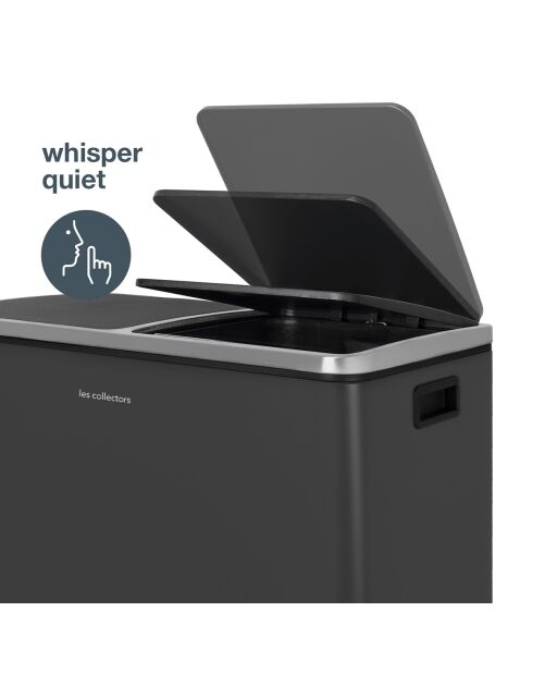 Poubelle de tri gris foncé - 2x30L