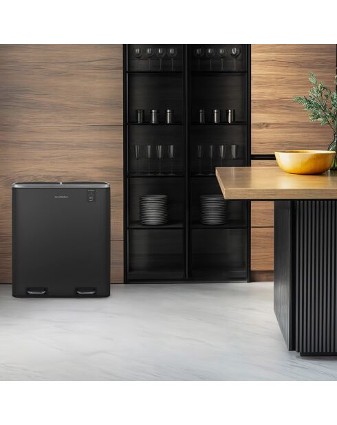 Poubelle de tri gris foncé - 2x30L