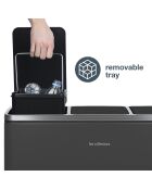 Poubelle de tri gris foncé - 3x18L