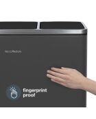 Poubelle de tri gris foncé - 3x18L