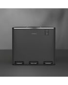 Poubelle de tri gris foncé - 3x18L