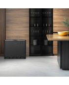 Poubelle de tri gris foncé - 3x18L