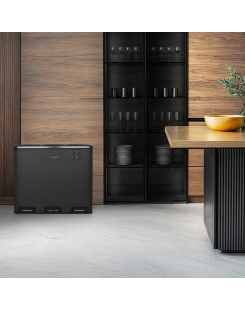 Poubelle de tri gris foncé - 3x18L