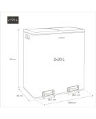 Poubelle de tri gris foncé - 3x18L