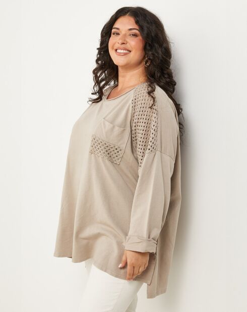 Pull Perrine taupe