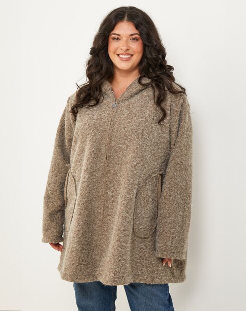 Manteau Clemence taupe