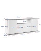 Arista dressoir antraciet/Atlantic pine - 180x75x44,5 cm