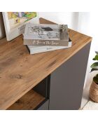 Arista dressoir antraciet/Atlantic pine - 180x75x44,5 cm