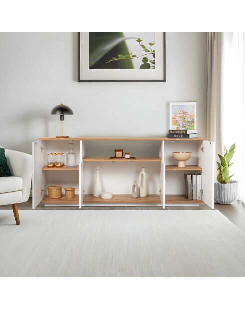 Dressoir Arista wit/Atlantic pine - 180x75x44,5 cm