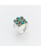 Bague en Argent et Laiton Venise Turquoise Copper