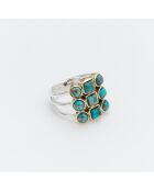 Bague en Argent et Laiton Venise Turquoise Copper