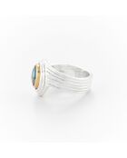 Bague en Argent et Laiton Bella Turquoise Copper