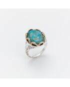 Bague en Argent et Laiton Namaste Turquoise Copper
