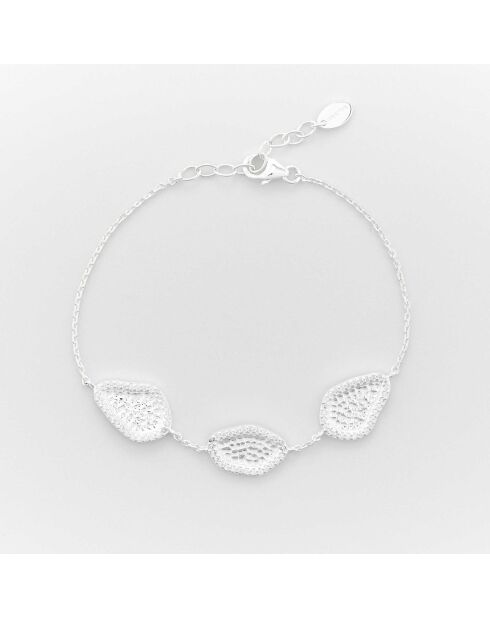 Brazalete Florence de plata con óxido de circonio