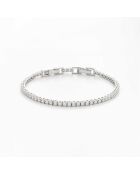 Tennisarmband aus weißem Rhodium-Silber