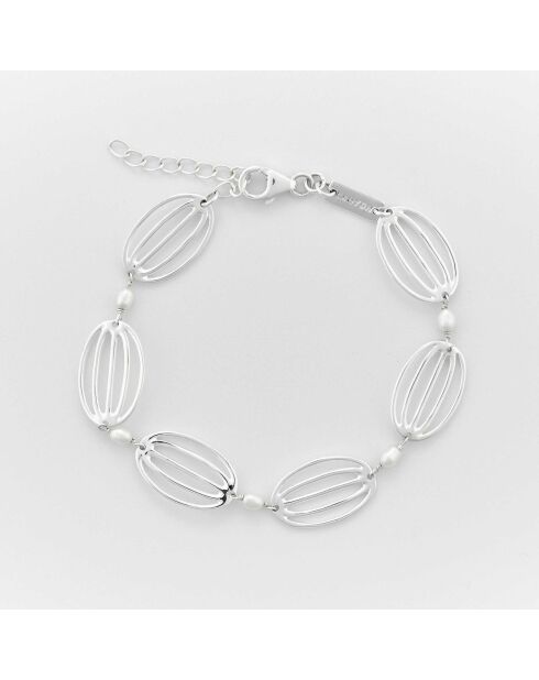 Bracelet Argent Meloe Perle Blanche Synthétique