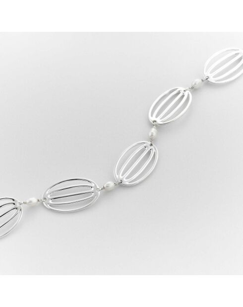 Bracelet Argent Meloe Perle Blanche Synthétique