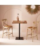 Chaise Bistrot comptoir chêne oxydé - 50 x 51 x 96 cm