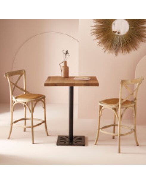 Chaise Bistrot comptoir chêne oxydé - 50 x 51 x 96 cm
