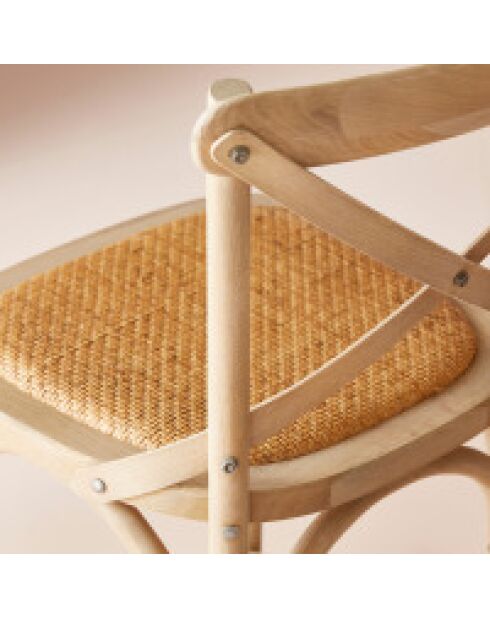 Chaise Bistrot comptoir chêne oxydé - 50 x 51 x 96 cm