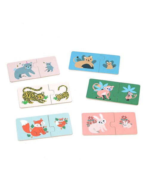 12 puzzles Maman-bébé - Michelle Carlslund