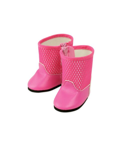 Bottes roses pour poupée de 39 à 48 cm