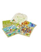 Jeux de société plateaux en bois - avec sac de rangement * HC