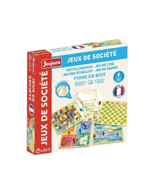 Jeux de société plateaux en bois - avec sac de rangement * HC