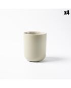 4 Tasses en Grès Réactif Iris vertes - 290 ml