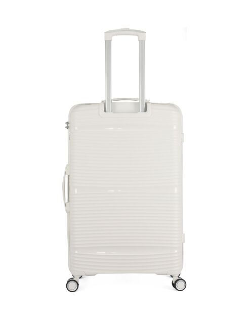 2 valigie grandi a forma di centauro bianco e valigia da weekend