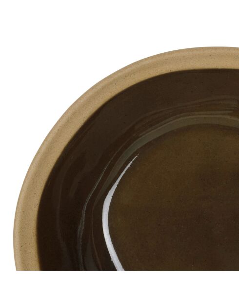 Plato hondo Jade Khaki - D18x6 cm