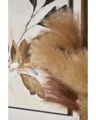 Fleur artificielle Celosia Beige-  H148 cm