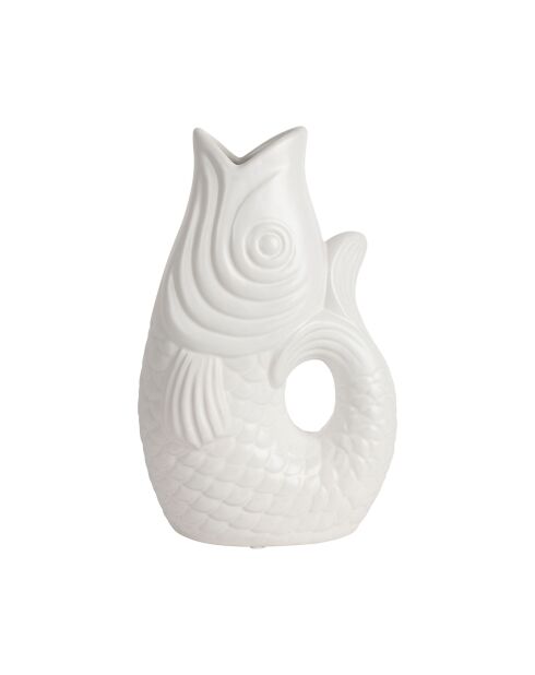Vase Poisson Mer Blanc - 20x13xh30 cm