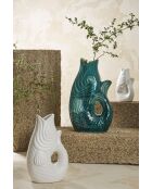 Vase Poisson Mer Blanc - 20x13xh30 cm