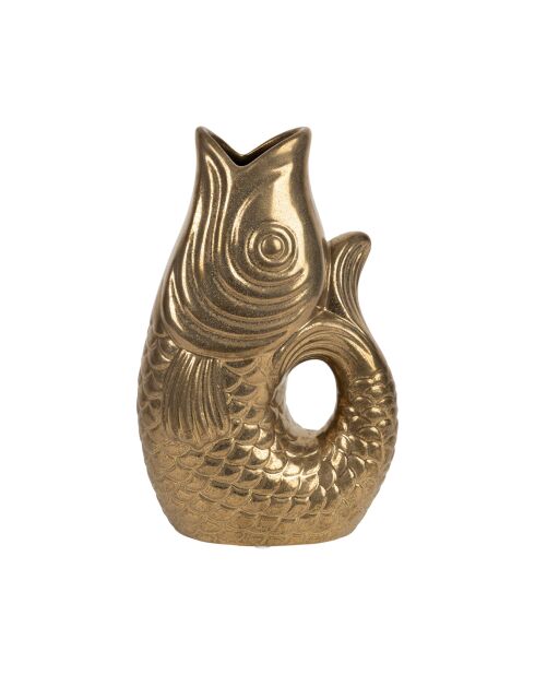 Vase Poisson Mer Doré - 20x13h30 cm