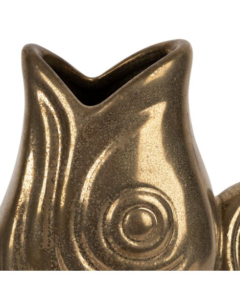 Vase Poisson Mer Doré - 20x13h30 cm