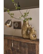 Vase Poisson Mer Doré - 20x13h30 cm