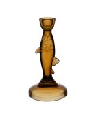 Bougeoir poisson oanez ambre - h20cm