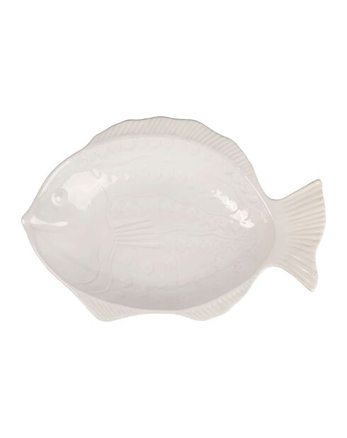 Plat creux poisson blanc - 46x32x9cm