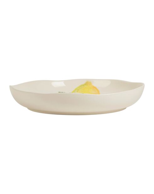 Plat creux calabra jaune/vert - d34x6cm