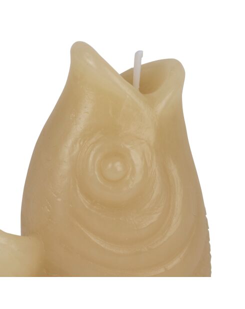 Candela pesce beige - 7,5x4,5xh12 cm
