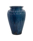 Vase méditerranée bleu - d32.5xh50cm
