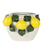 Vase citronnier jaune/vert - h15cm