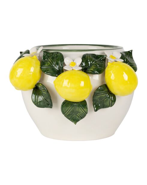 Vase citronnier jaune/vert - h15cm