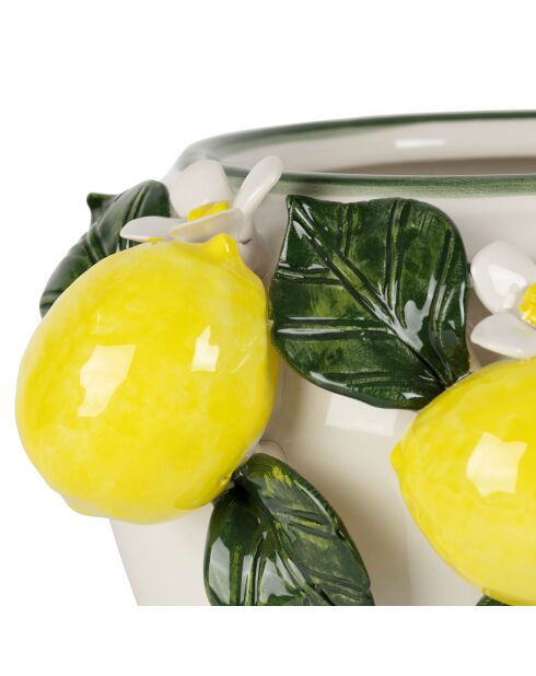 Vase citronnier jaune/vert - h15cm